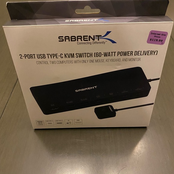Sabrent 2 Port USB Type-C KVM Switch - Picture 5 of 7